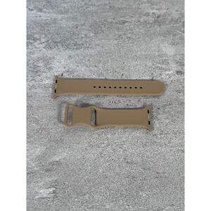 Tan Silicone Sport Band for Apple Watch 42mm 44mm 45mm Khaki Replacement Strap